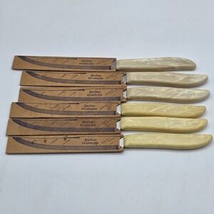 Lot of 6 Vintage Quikut Quikkle Steak Knives‎ 1960s